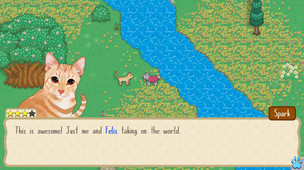 Cattails Wildwood Story Game Cattails RPG pixel graphics – explore the forest as a wild cat